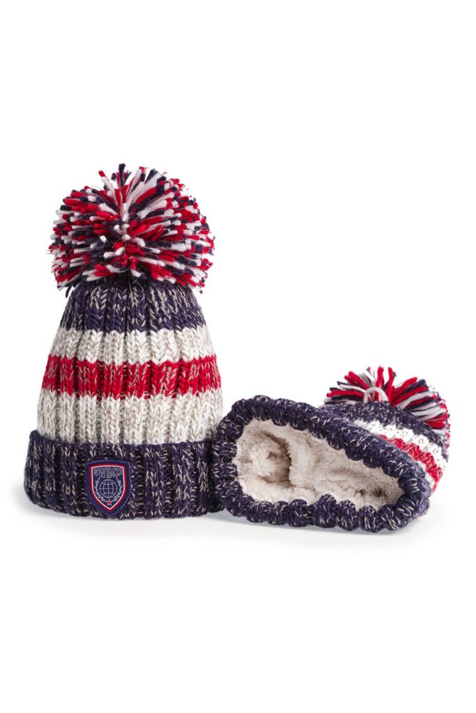Gorro Aerie Con Pom Pom En Tejido Trenzado | Tienda Online